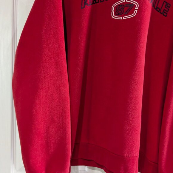 Aeropostale Men's Crewneck Sweatshirt Size Large, Red, "Aeropostale 87", Y2K Era - Picture 5 of 11